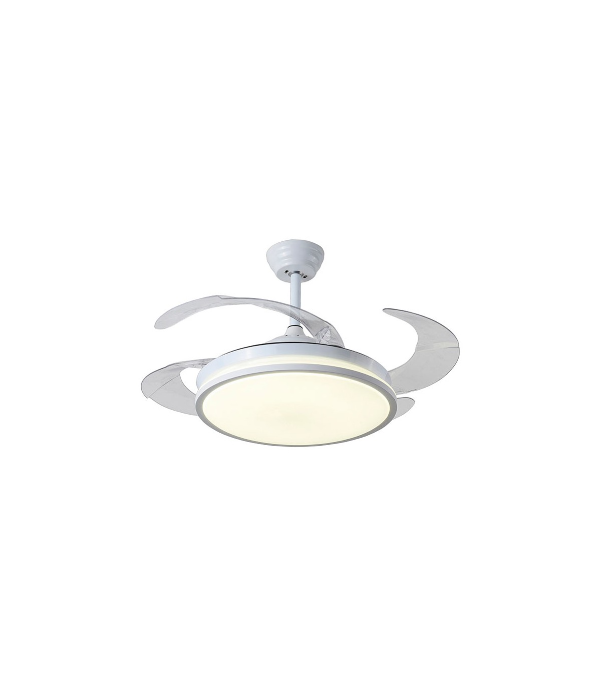 Ventilador Dune DC 72W 6480Lm 4 Aspas Blanco CCT