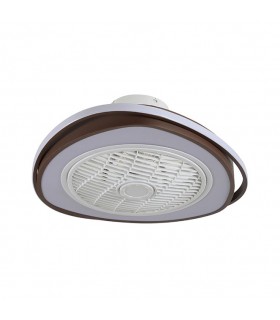 Ventilador Geneva AC APP 70W 3454Lm 5 Aspas Marrón CCT