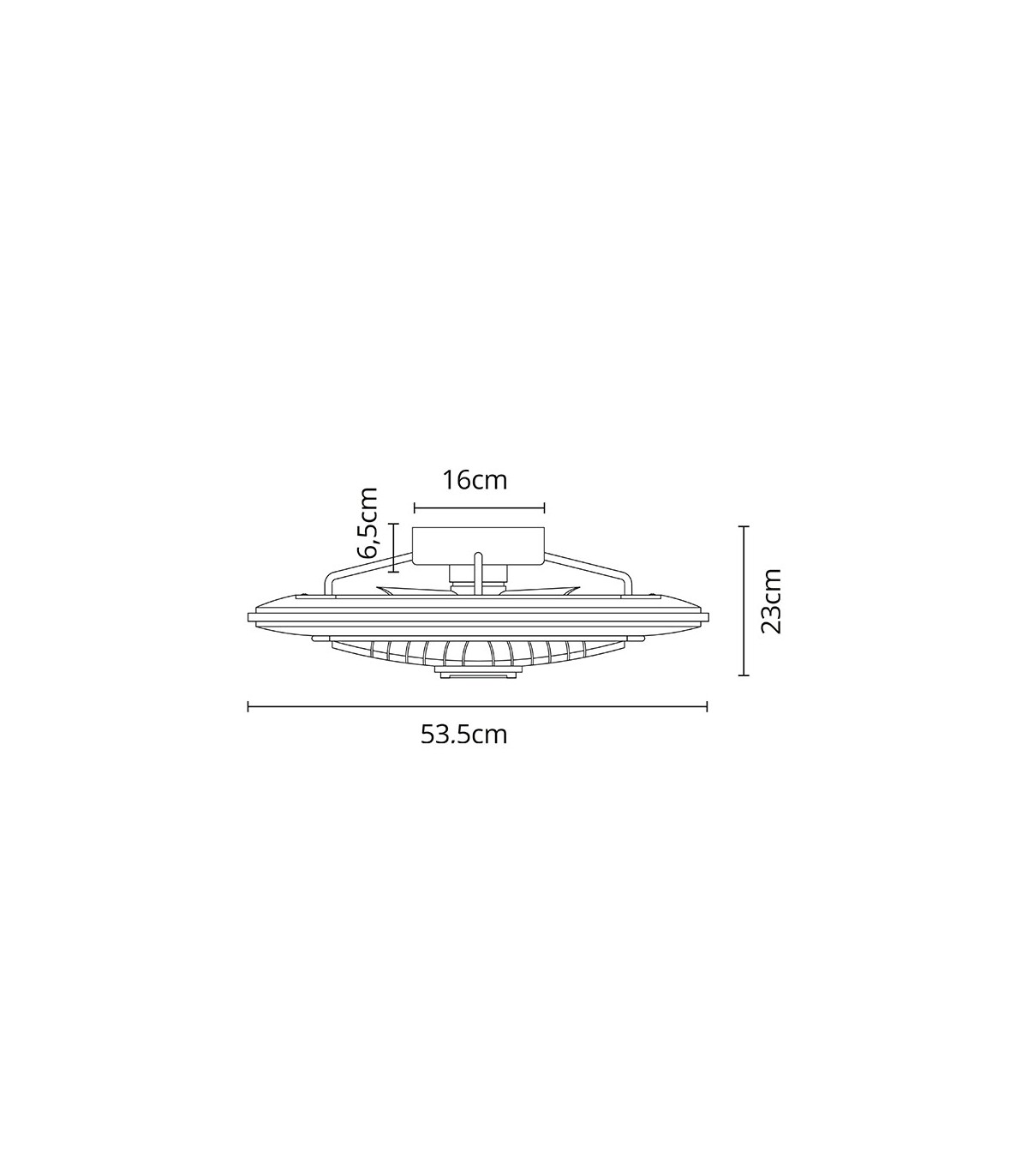 Ventilador Geneva AC APP 70W 3454Lm 5 Aspas Marrón CCT