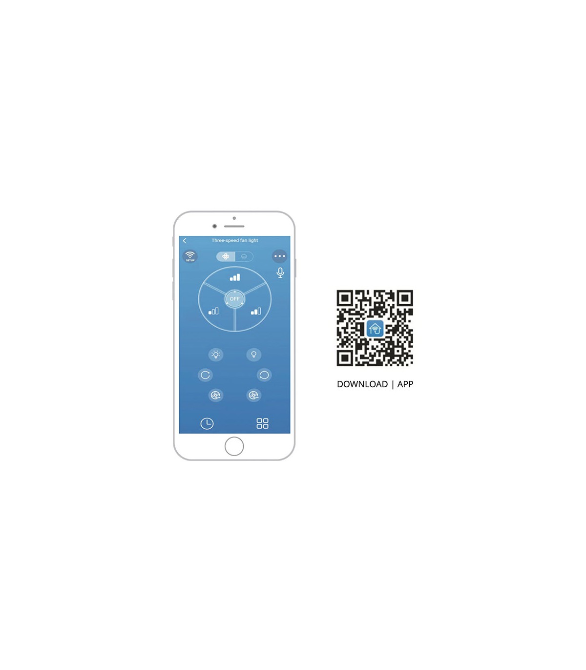 Ventilador Geneva AC APP 70W 3454Lm 5 Aspas Marrón CCT