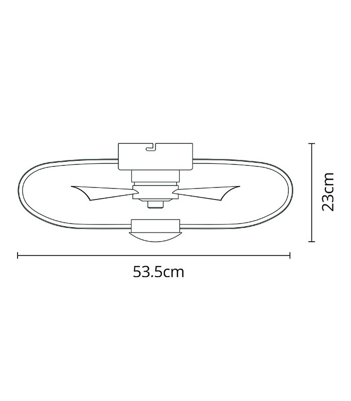 Ventilador Jura AC APP 74W 5260Lm 5 Aspas Cromo CCT