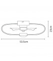 Ventilador Jura AC APP 74W 5260Lm 5 Aspas Cromo CCT