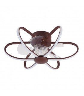 Ventilador Jura AC APP 74W 5260Lm 5 Aspas Marrón CCT