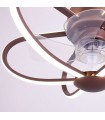 Ventilador Jura AC APP 74W 5260Lm 5 Aspas Marrón CCT