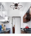 Ventilador Jura AC APP 74W 5260Lm 5 Aspas Marrón CCT