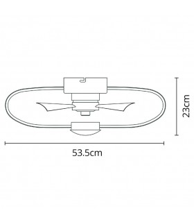 Ventilador Jura AC APP 74W 5260Lm 5 Aspas Marrón CCT