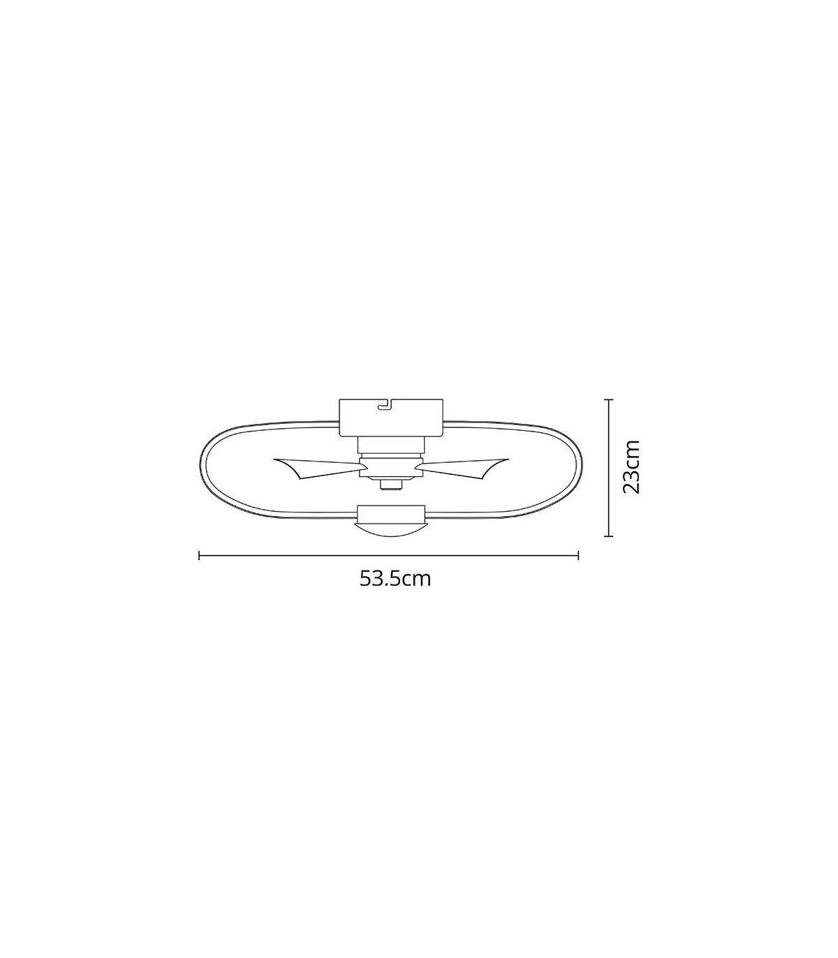 Ventilador Jura AC APP 74W 5260Lm 5 Aspas Marrón CCT