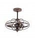 Ventilador Imbat DC 52W 3500Lm 3 Aspas Marrón CCT
