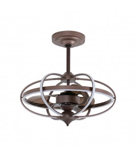 Ventilador Imbat DC 52W 3500Lm 3 Aspas Marrón CCT