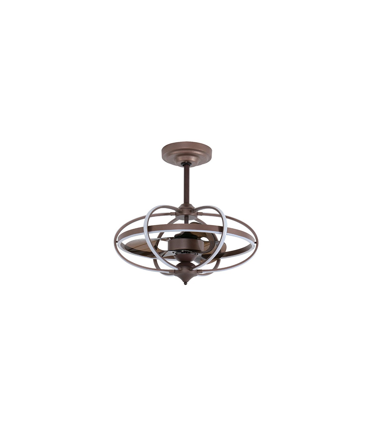 Ventilador Imbat DC 52W 3500Lm 3 Aspas Marrón CCT