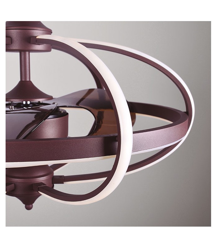 Ventilador Imbat DC 52W 3500Lm 3 Aspas Marrón CCT