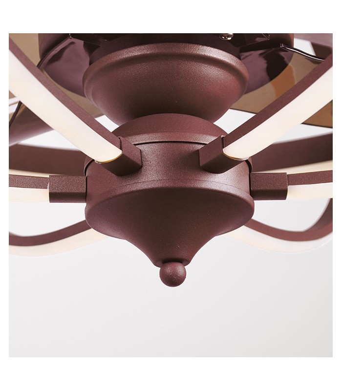 Ventilador Imbat DC 52W 3500Lm 3 Aspas Marrón CCT