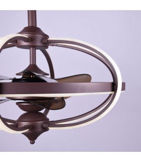 Ventilador Imbat DC 52W 3500Lm 3 Aspas Marrón CCT