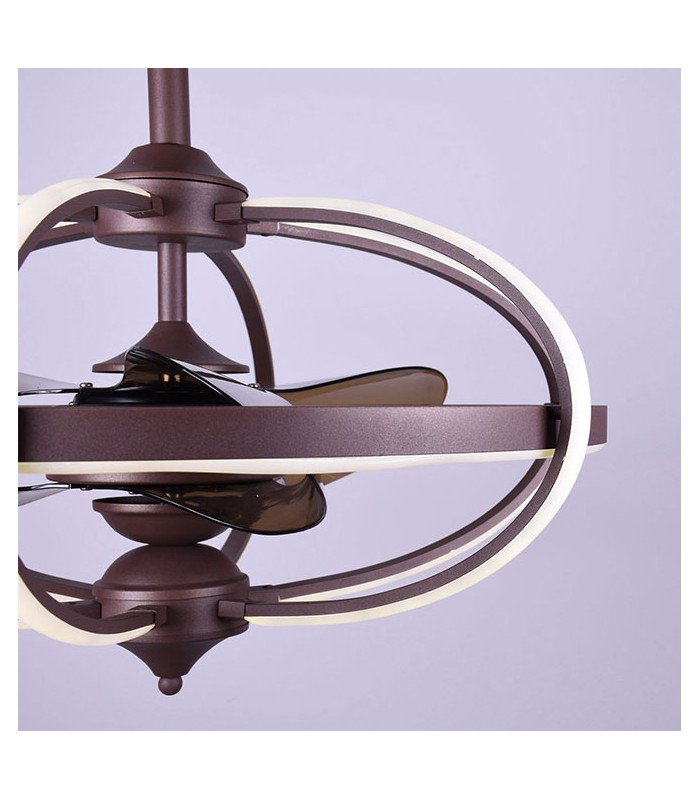 Ventilador Imbat DC 52W 3500Lm 3 Aspas Marrón CCT