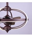 Ventilador Imbat DC 52W 3500Lm 3 Aspas Marrón CCT