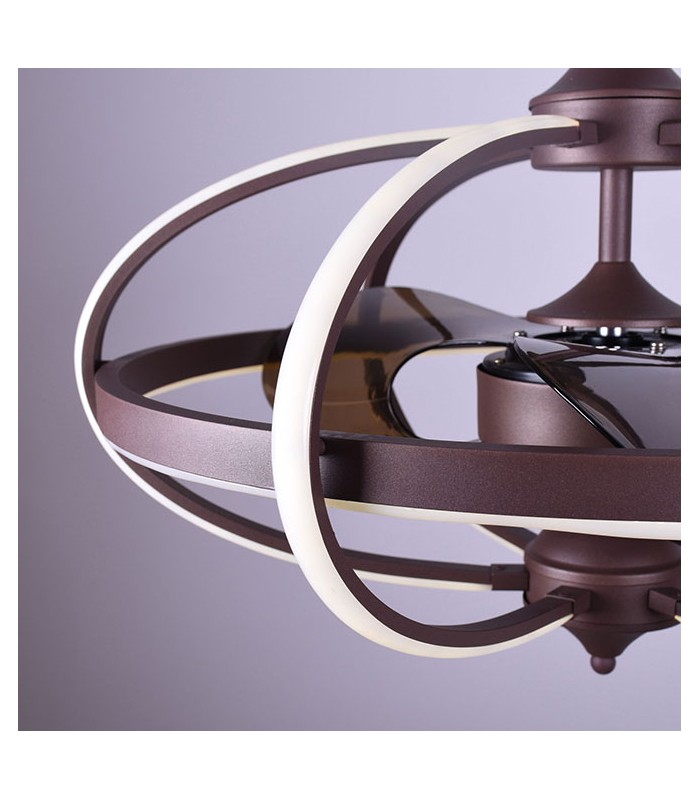 Ventilador Imbat DC 52W 3500Lm 3 Aspas Marrón CCT