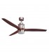 Ventilador Bravo DC Niquel 16W 1600Lm 3 Aspas Marrón