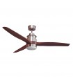 Ventilador Bravo DC Niquel 16W 1600Lm 3 Aspas Marrón