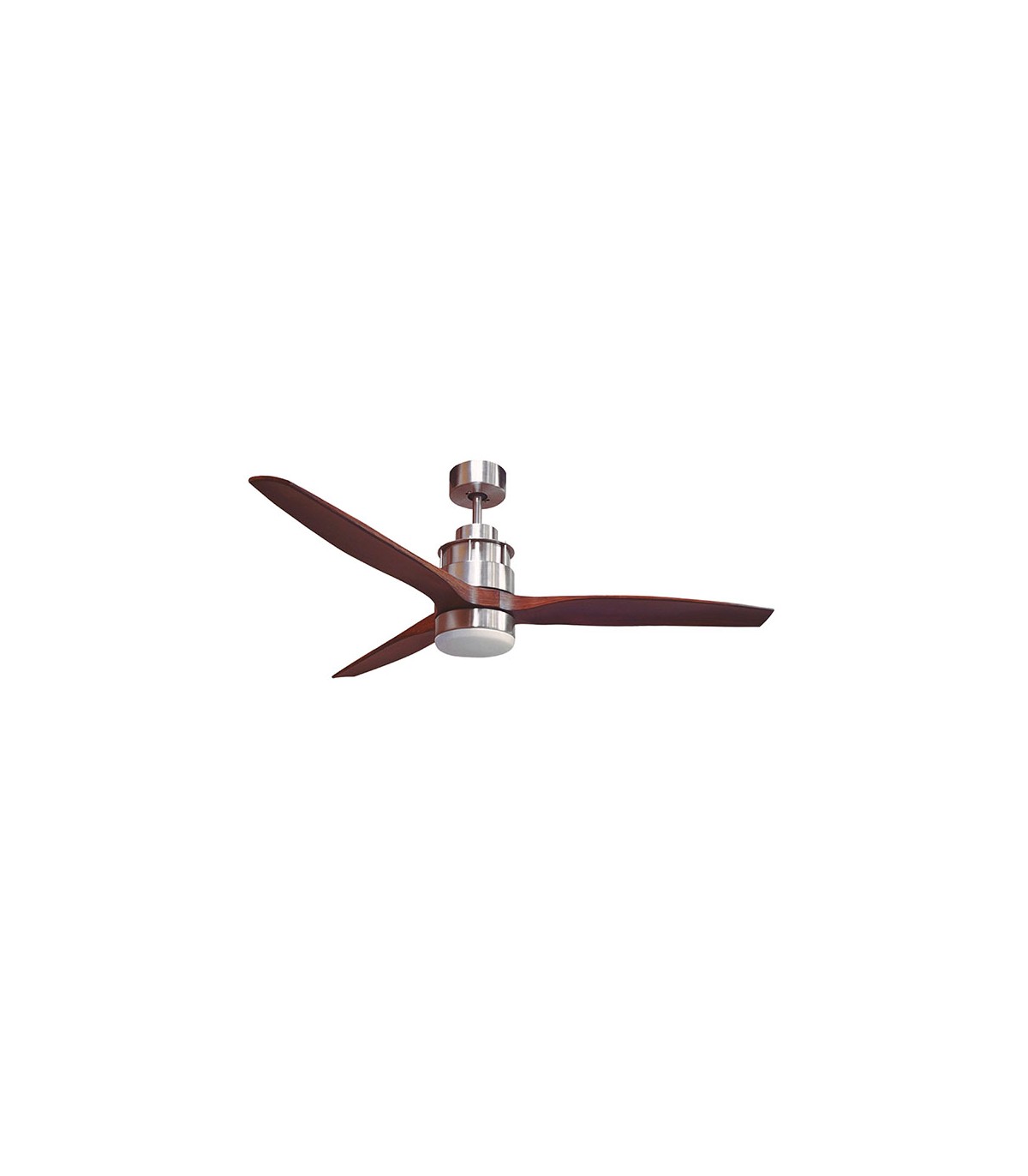 Ventilador Bravo DC Niquel 16W 1600Lm 3 Aspas Marrón