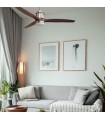 Ventilador Bravo DC Niquel 16W 1600Lm 3 Aspas Marrón