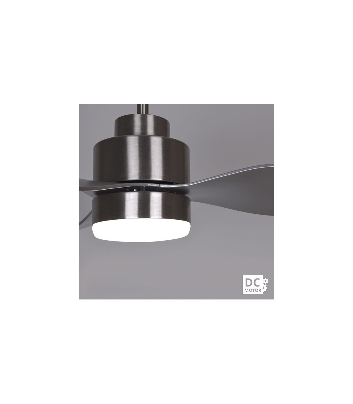 Ventilador Poniente DC 16W 1600Lm 3 Aspas Níquel