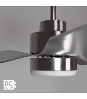 Ventilador Poniente DC 16W 1600Lm 3 Aspas Níquel