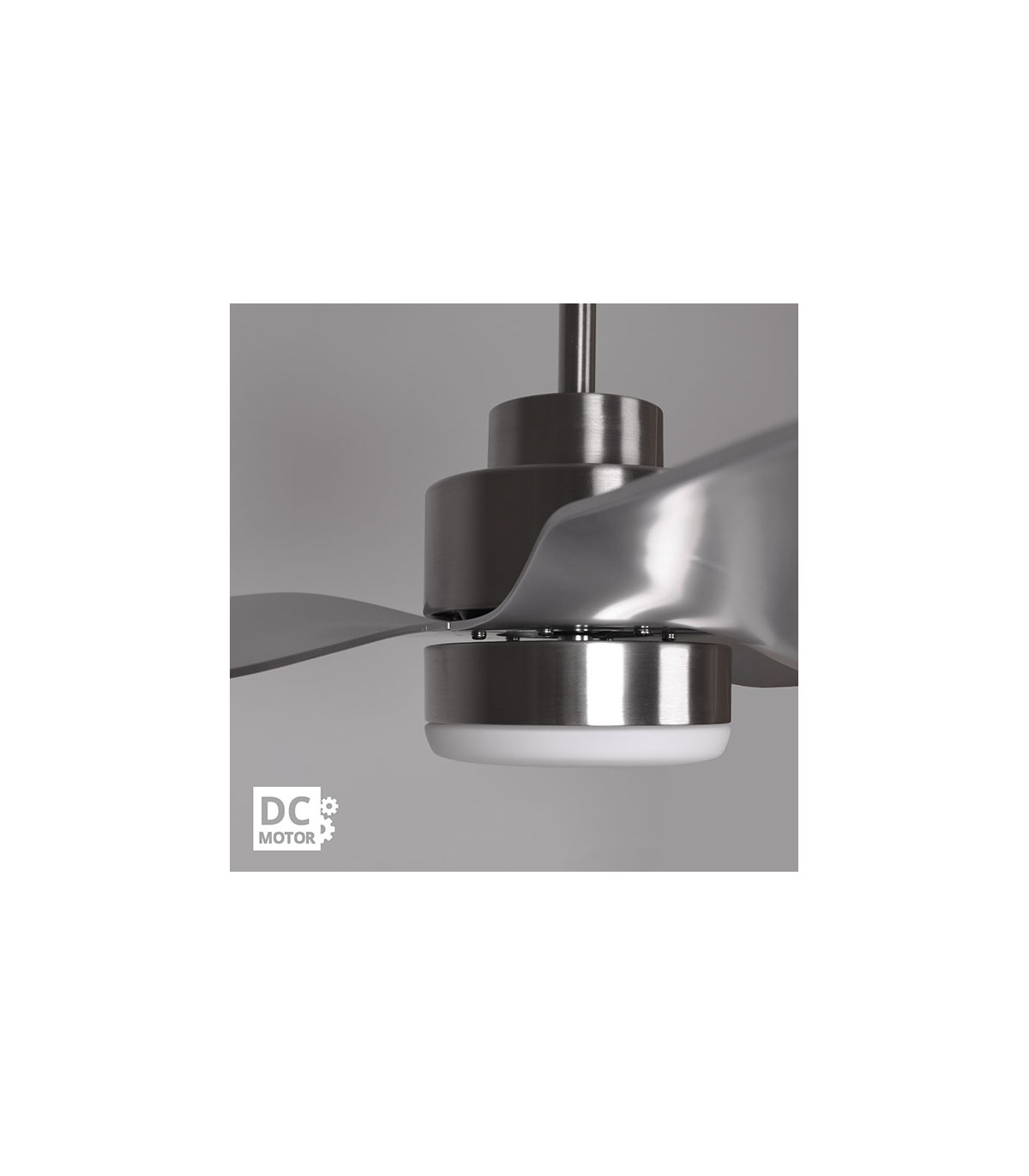 Ventilador Poniente DC 16W 1600Lm 3 Aspas Níquel
