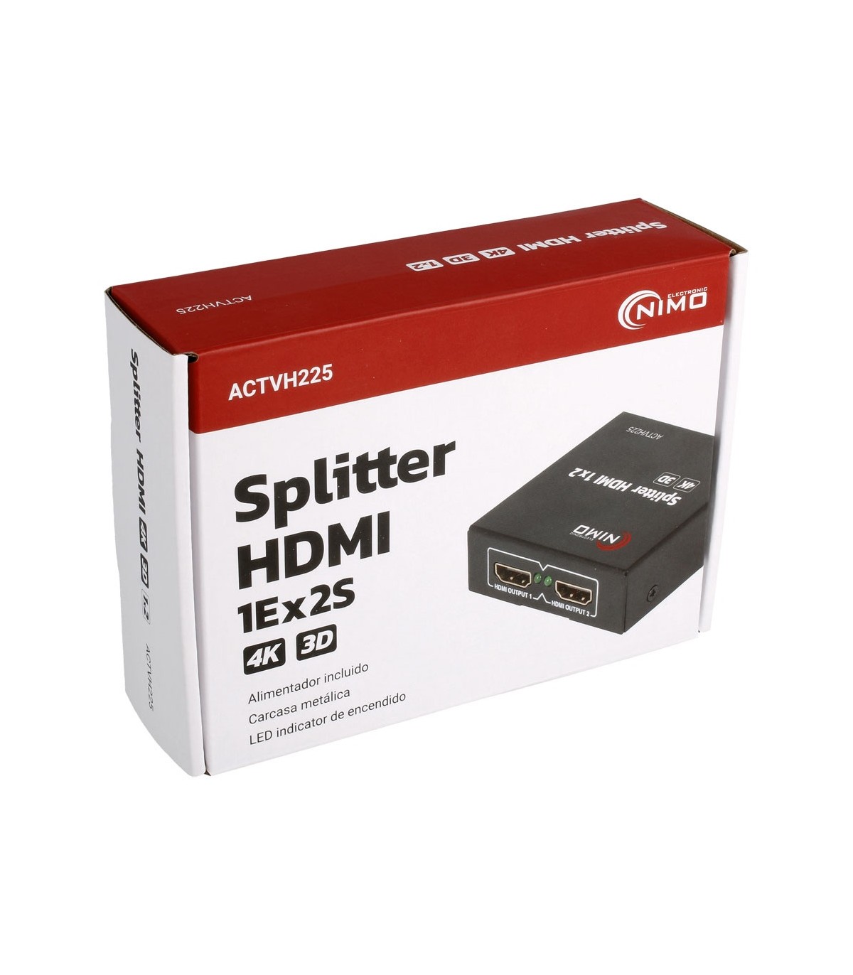 Repartidor activo de señal HDMI splitter 4K 3D 2 Salidas