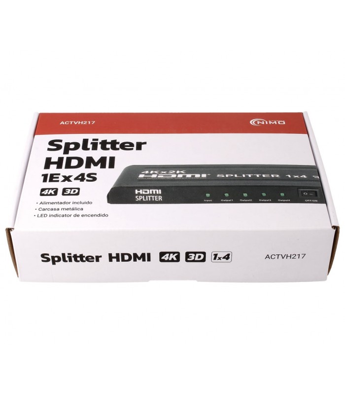Repartidor activo de señal HDMI splitter 4K 3D 4 Salidas