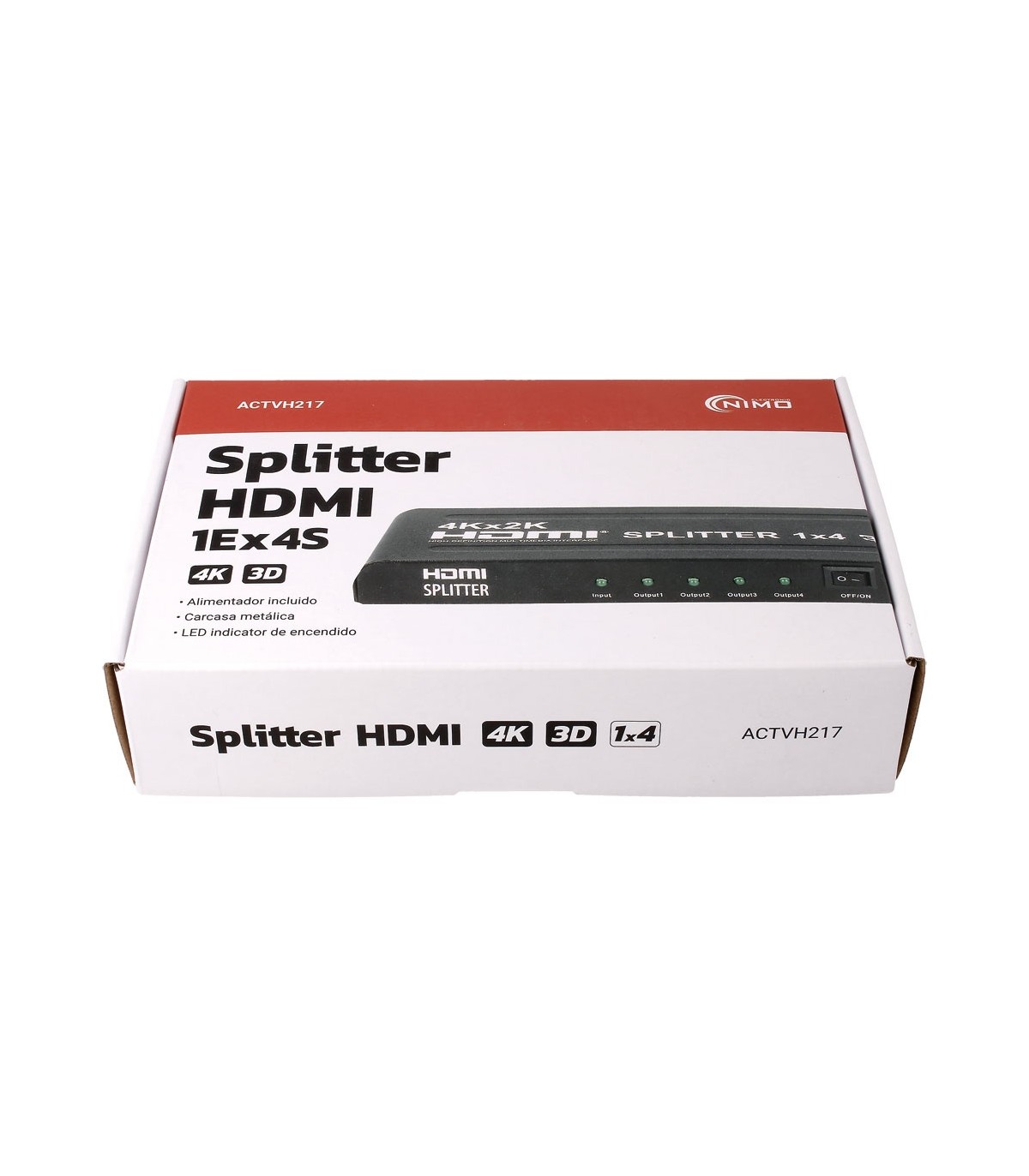 Repartidor activo de señal HDMI splitter 4K 3D 4 Salidas