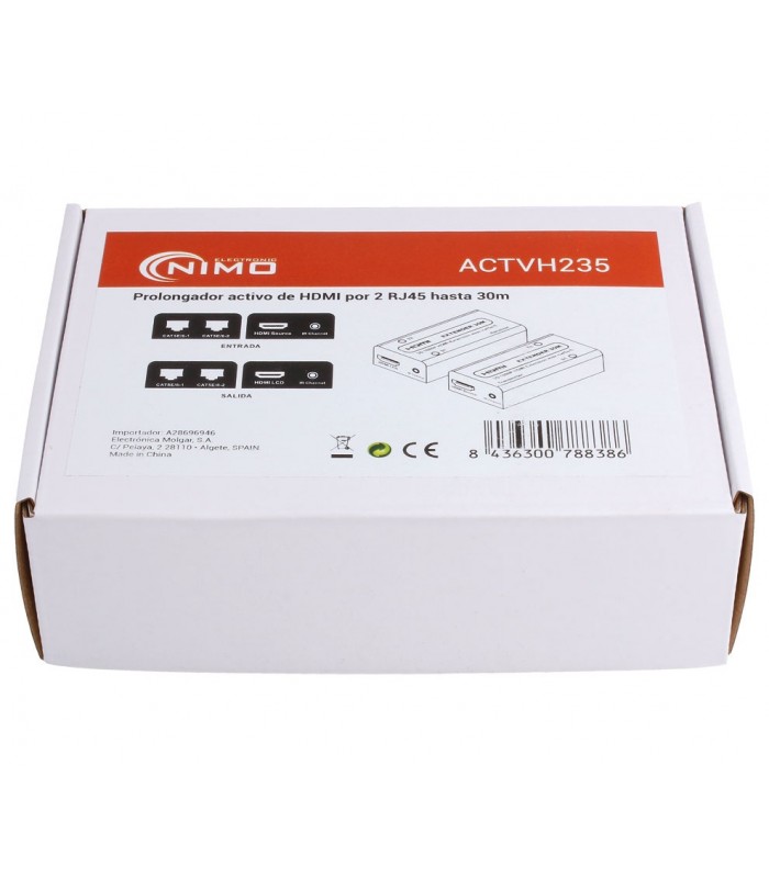 Prolongador activo de HDMI por RJ45 30 Metros