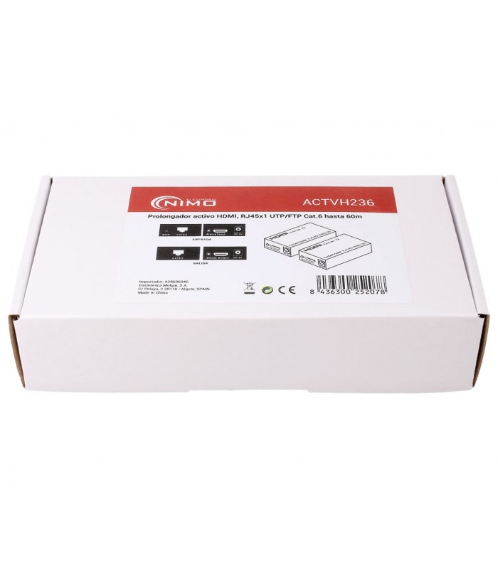 Prolongador activo de HDMI por RJ45 60 Metros