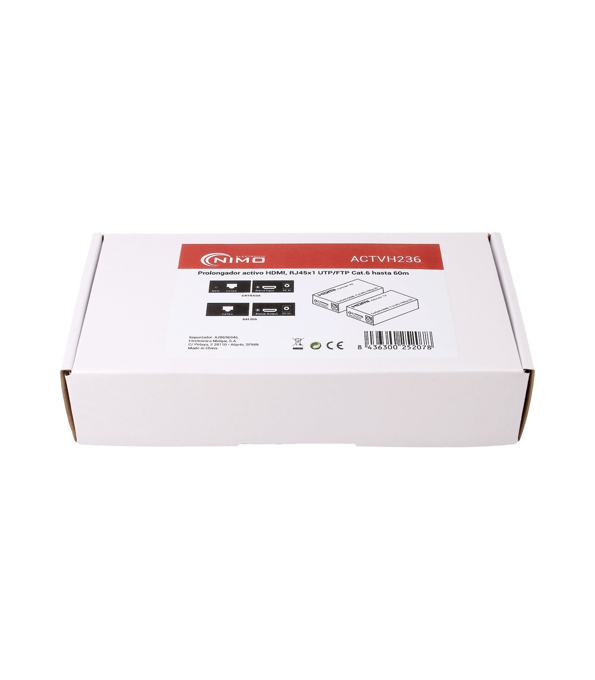 Prolongador activo de HDMI por RJ45 60 Metros