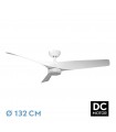 Ventilador Niger DC Blanco 22W 2180Lm 3 Aspas Blanco CCT