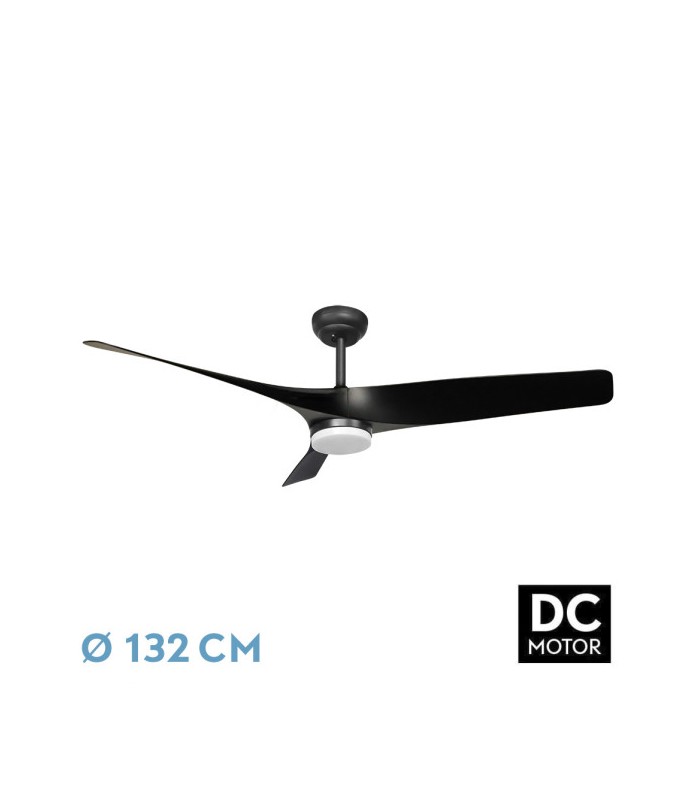 Ventilador Niger DC Negro 22W 2180Lm 3 Aspas Negro CCT