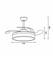 Ventilador de techo Messe APP DC 72W 3360Lm Blanco 4 Aspas CCT