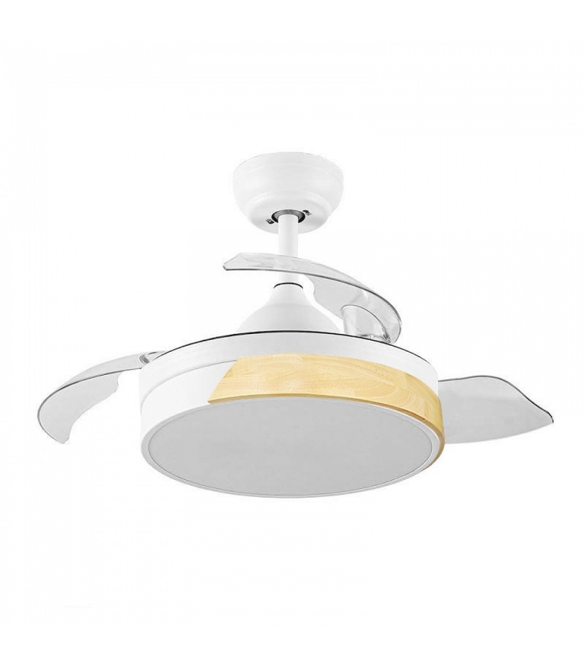 Ventilador de techo Messe APP DC 72W 3360Lm Blanco/Haya 4 Aspas CCT