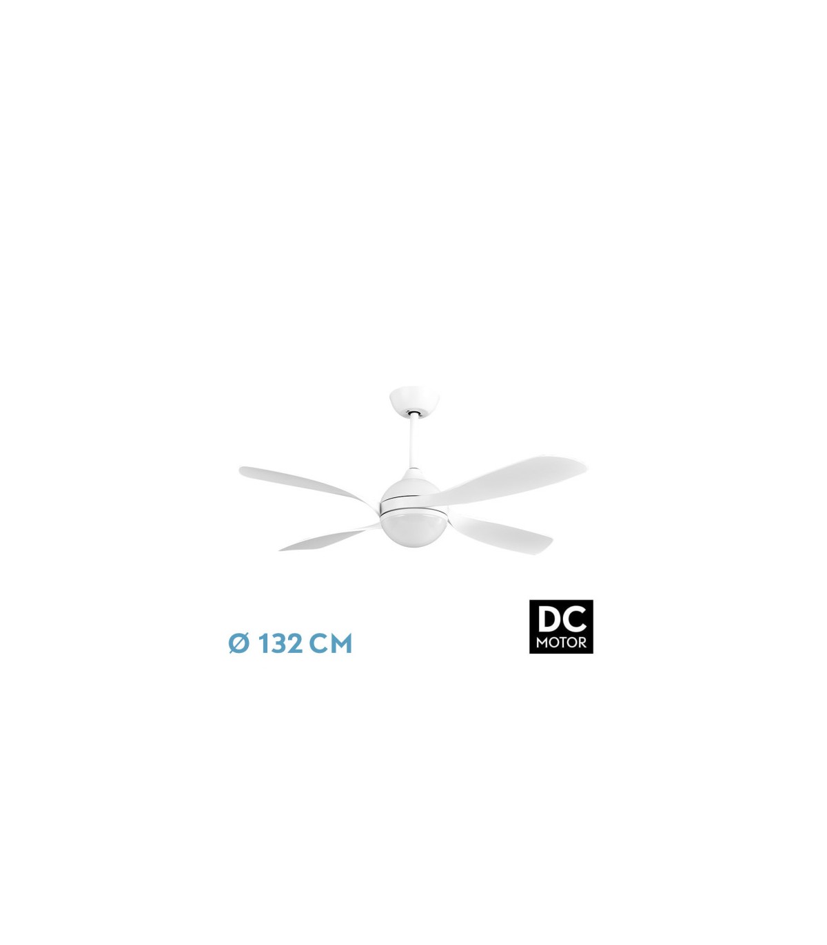 Ventilador de Techo LIVORNO DC Blanco 30W 3250Lm 4 Aspas Blanco CCT