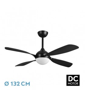 Ventilador de Techo LIVORNO Negro 30W 3250Lm 4 Aspas Negro CCT