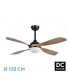 Ventilador de Techo LIVORNO DC Negro 30W 3250Lm 4 Aspas Roble CCT