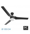 Ventilador de Techo MONTIJO DC Negro 24W 2424Lm 3 Aspas Negro CCT
