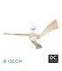 Ventilador de Techo JANUBI Blanco DC 22W 2350Lm 3 Aspas Haya CCT
