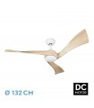 Ventilador de Techo JANUBI Blanco DC 22W 2350Lm 3 Aspas Haya CCT