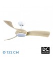 Ventilador Cerdeña Blanco DC 30W 2950Lm 3 Aspas Haya CCT