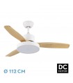 Ventilador de Techo KAVALA Blanco DC 48W 4078Lm 3 Aspas Haya CCT