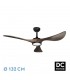 Ventilador Viana Negro DC 18W 2250Lm 3 Aspas Roble CCT