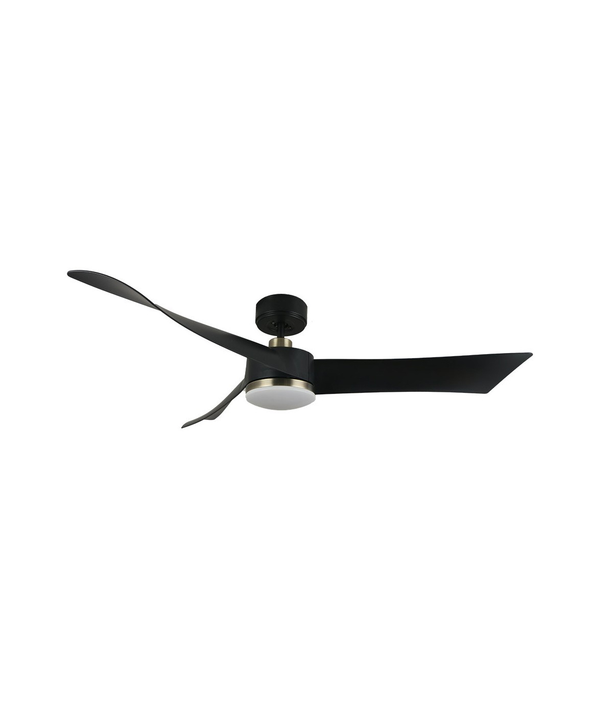 Ventilador de Techo TEMPEL DC Negro/Cuero 26W 2950Lm 3 Aspas CCT