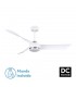 Ventilador de Techo TEMPEL DC Blanco/Níquel 26W 2950Lm 3 Aspas CCT