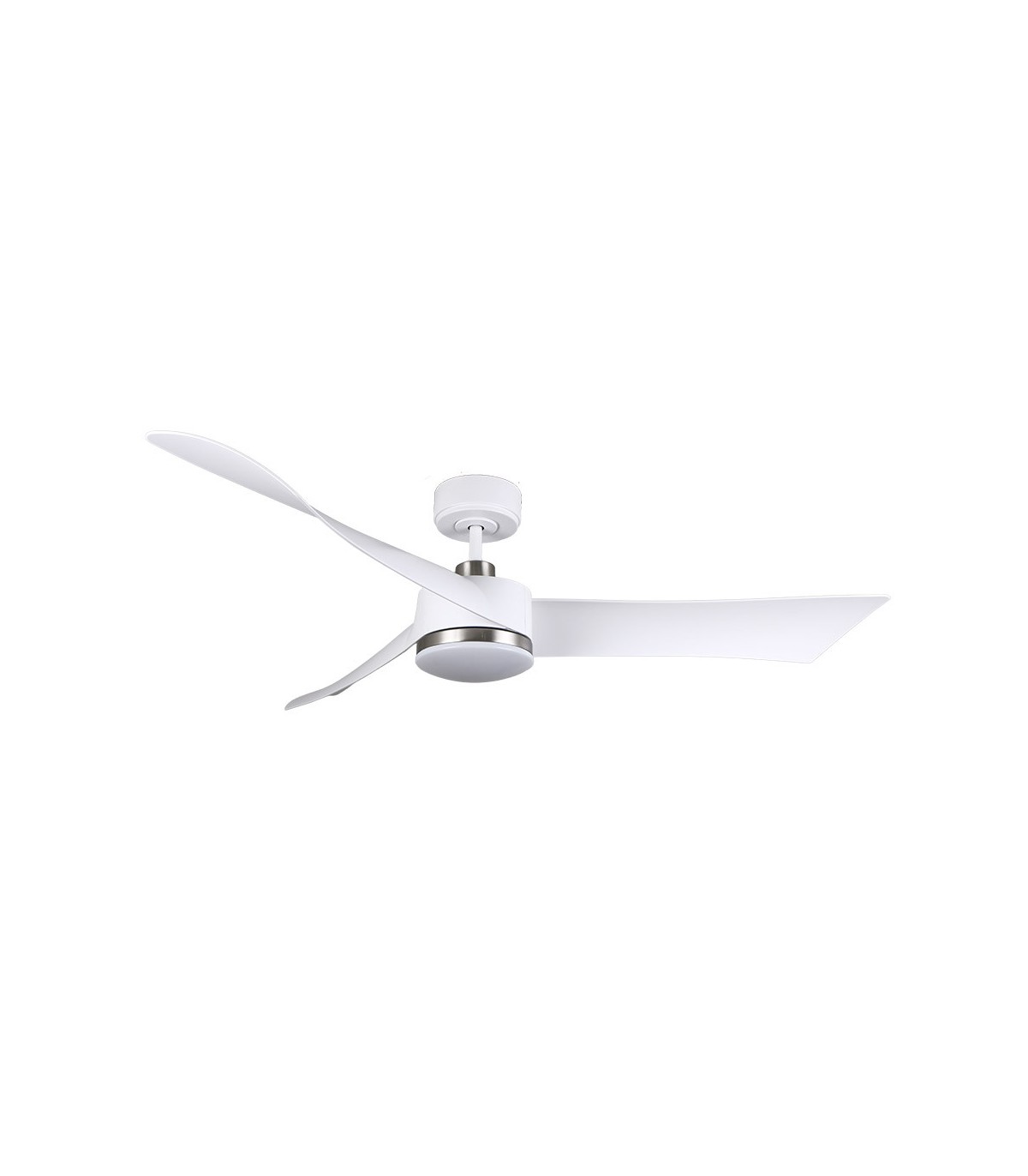 Ventilador de Techo TEMPEL DC Blanco/Níquel 26W 2950Lm 3 Aspas CCT