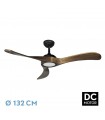 Ventilador Castelo Negro DC 18W 2250Lm 3 Aspas Roble CCT